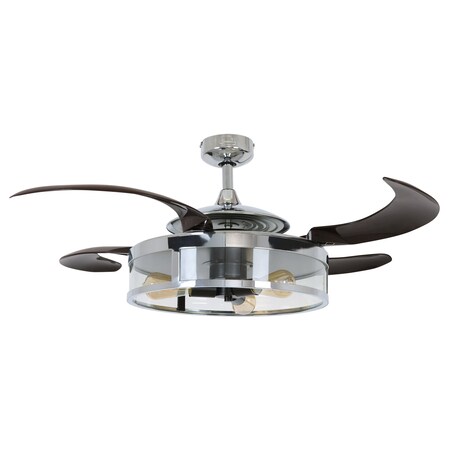 Fanaway Classic Chrome and Espresso Retractable 4-blade 48-inch 3-light Ceiling Fan 212929010